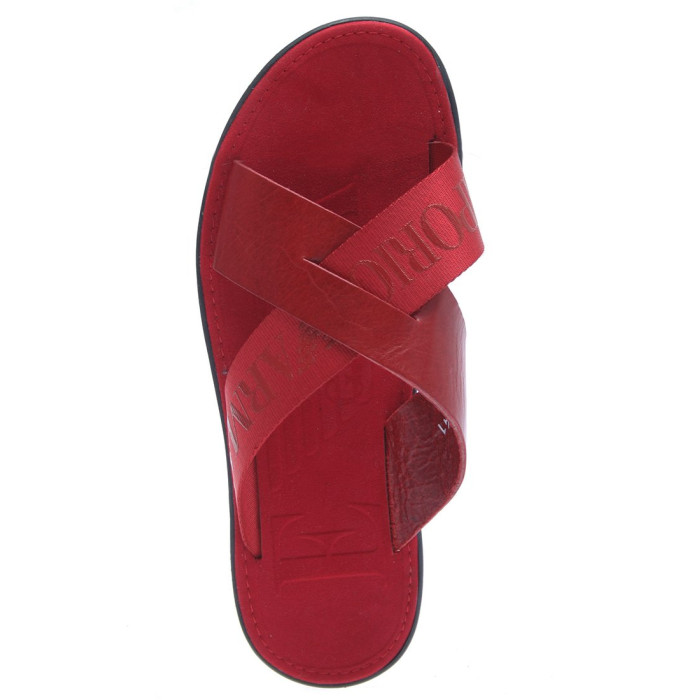 Мужские шлепанцы Armani красные 097-06