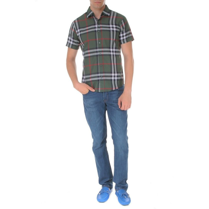 Мужская футболка Burberry зеленая 574-01