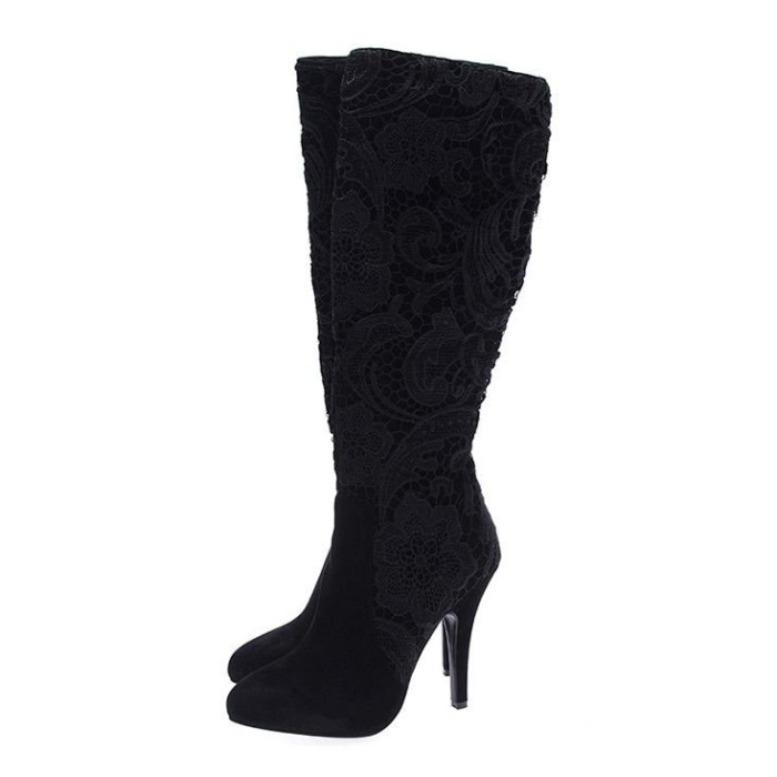Женские сапоги Dolce&Gabbana черные 1088-1