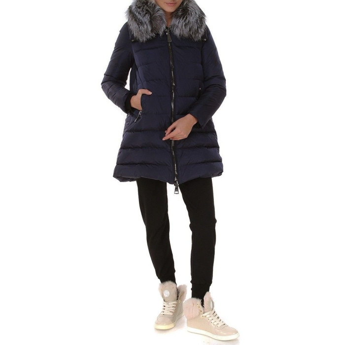 Женский пуховик Moncler синий WT336