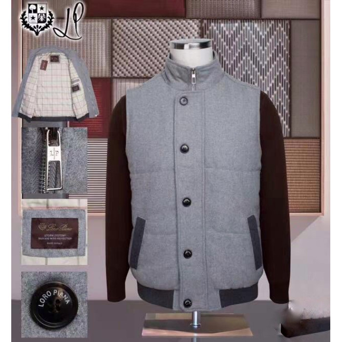 Мужской жилет Loro Piana серый 2206-1
