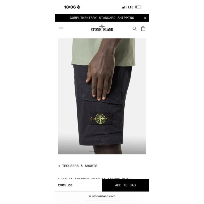 Чоловіча футболка Stone Island темно-сіра y-059