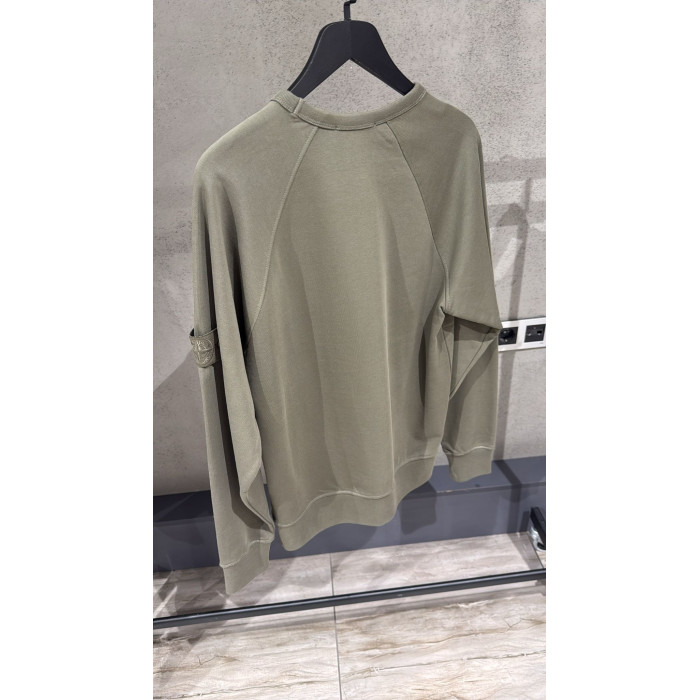 Мужской свитшот Stone Island зеленый 24-13