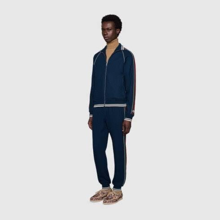 Мужской спортивный костюм Gucci синий 22-06