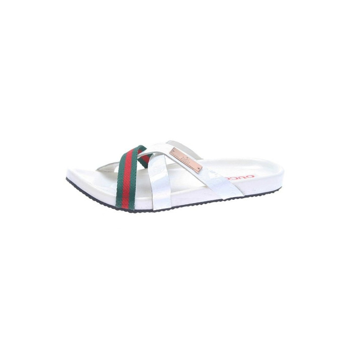 Детские шлепанцы Gucci белые 1132-4