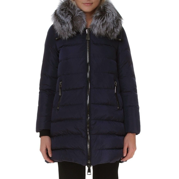 Женский пуховик Moncler синий WT336