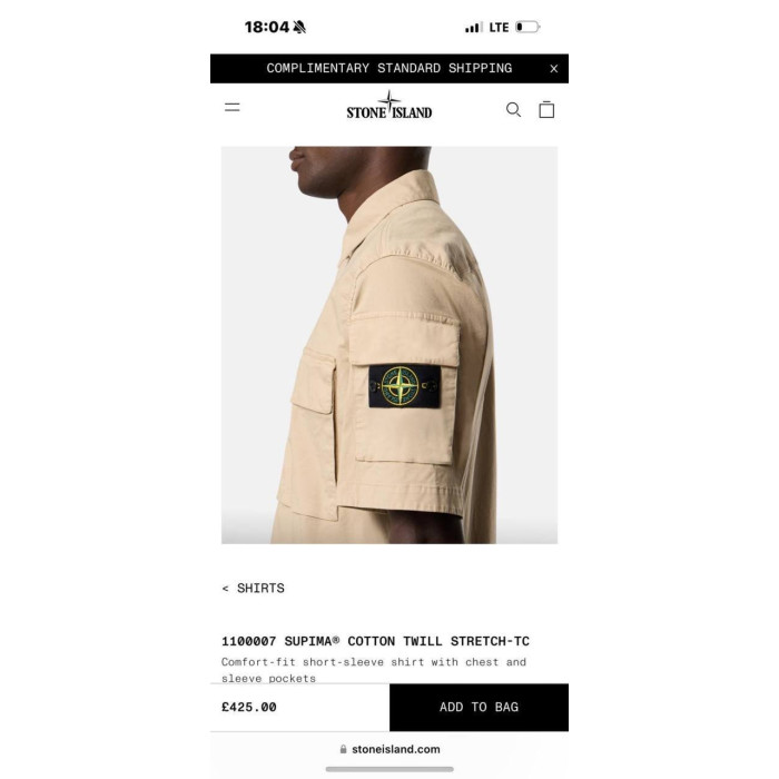 Чоловіча футболка Stone Island темно-сіра y-059
