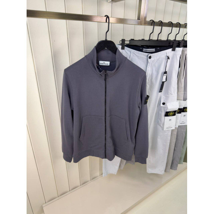 Мужская олимпийка Stone Island темно-серая K-029