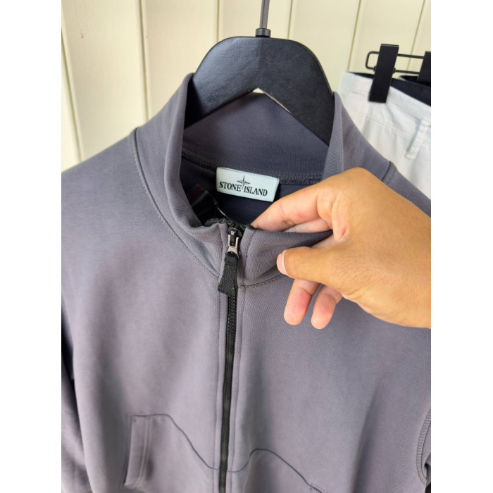 Мужская олимпийка Stone Island темно-серая K-029