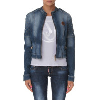 Женская джинсовая куртка Philipp Plein синяя 3523