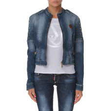 Жіноча джинсова куртка Philipp Plein синя 3523