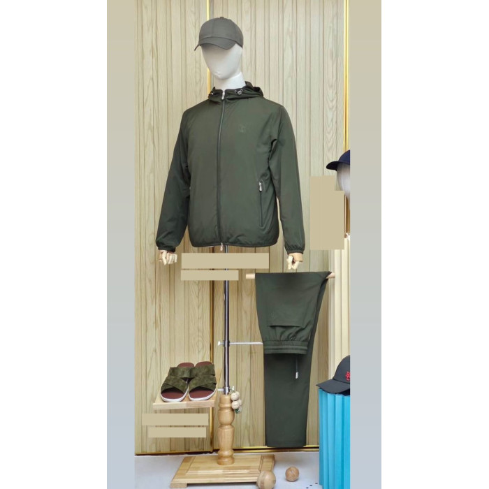 Мужской спортивный костюм Brunello Cucinelli зеленый 9683-19