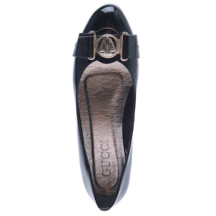 Жіночі балетки Gucci чорні 666-3