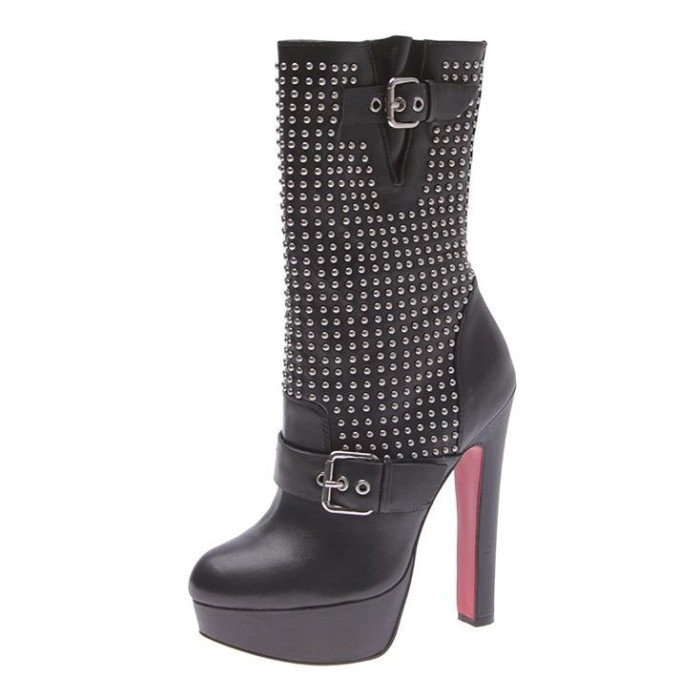 Женские ботильоны Louboutin черные 3686-3-1