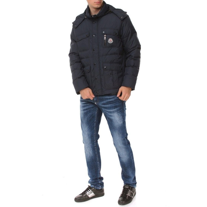 Мужской пуховик Moncler синий z028