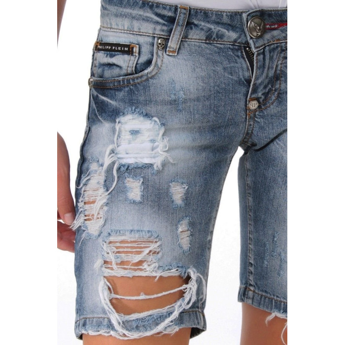Женские шорты Philipp Plein синие 5477