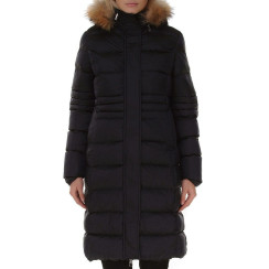 Женский пуховик Moncler темно-синий 8262
