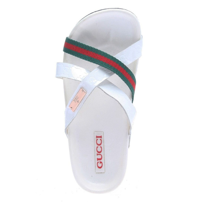 Детские шлепанцы Gucci белые 1132-4
