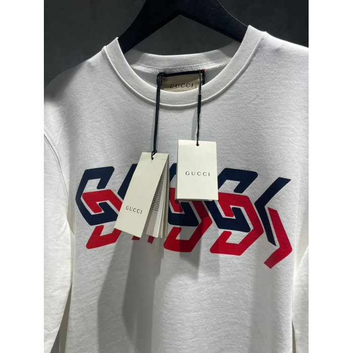 Мужской свитшот Gucci белый 22-71