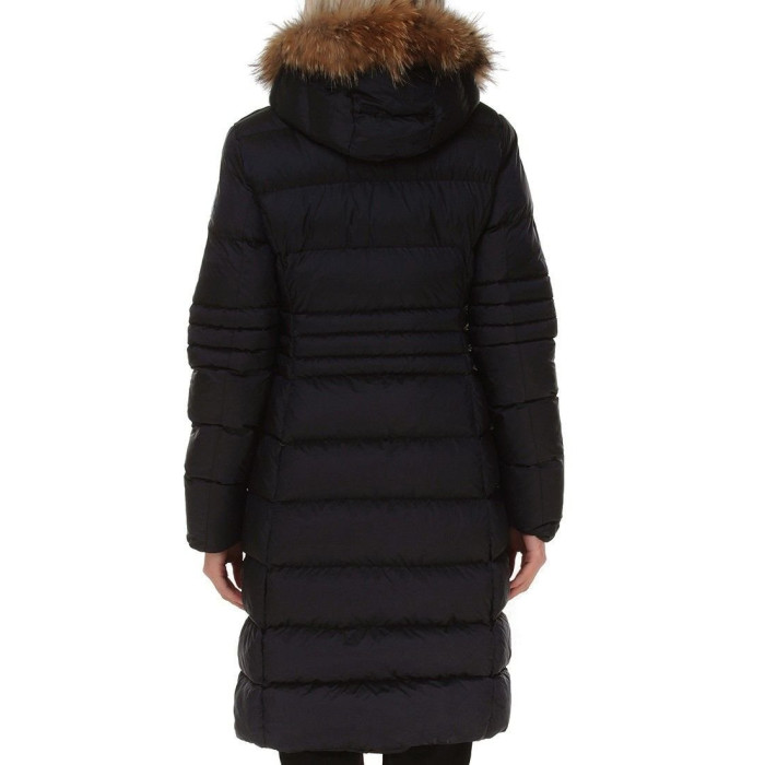 Женский пуховик Moncler темно-синий 8262