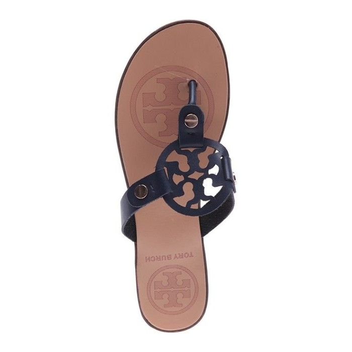 Женские шлепанцы Tory темно-синие 9839-1