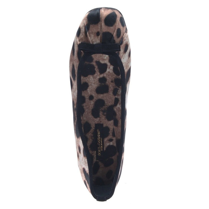 Жіночі балетки Dolce&Gabbana коричневі 373-6