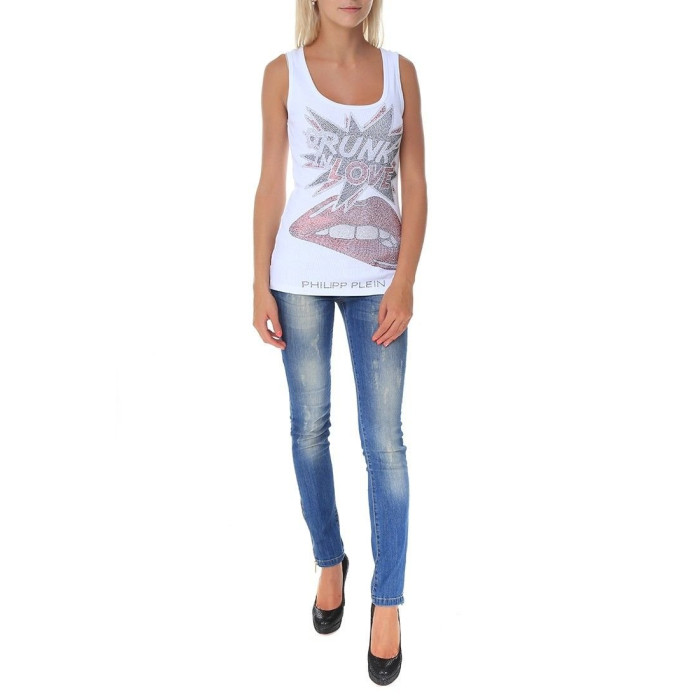 Жіноча майка Philipp Plein біла 1282