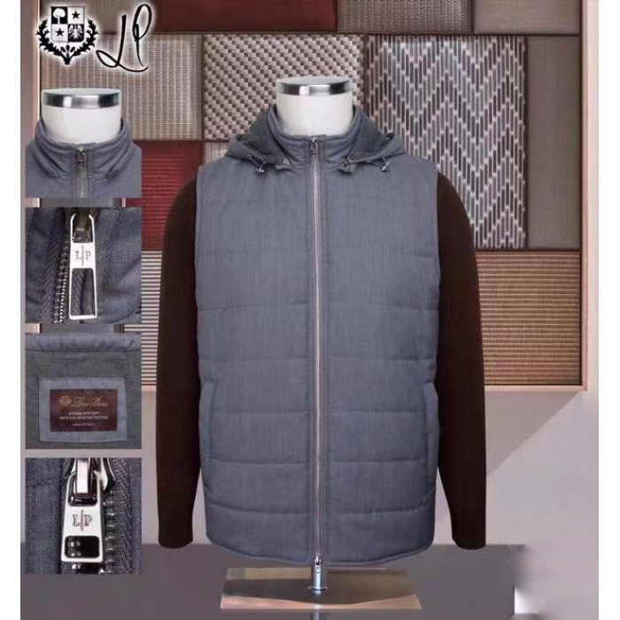 Мужской жилет Loro Piana серый 9003-1