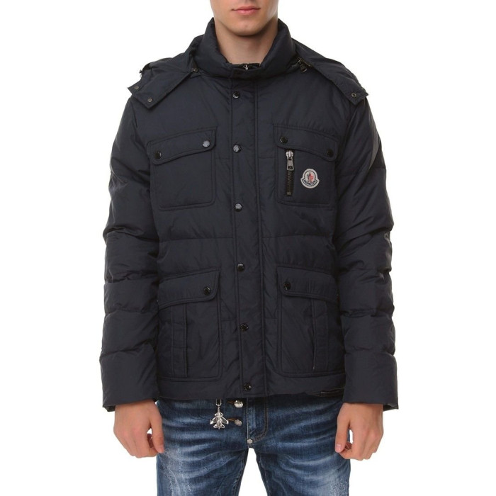 Мужской пуховик Moncler синий z028