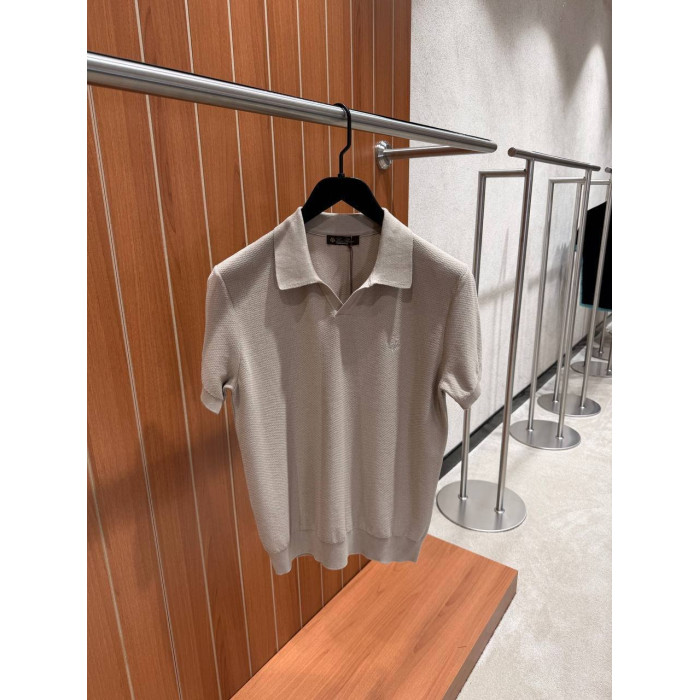 Мужская футболка Loro Piana бежевая y-066
