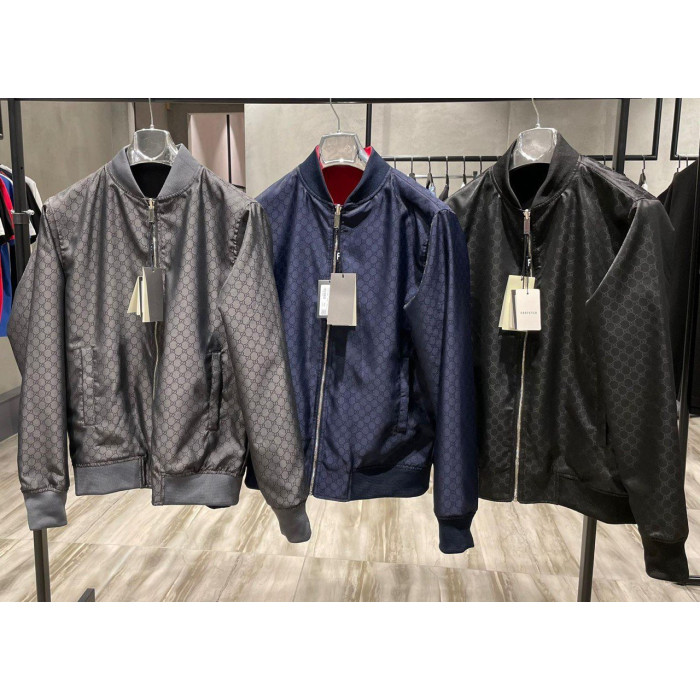Мужская ветровка Gucci серая 521764