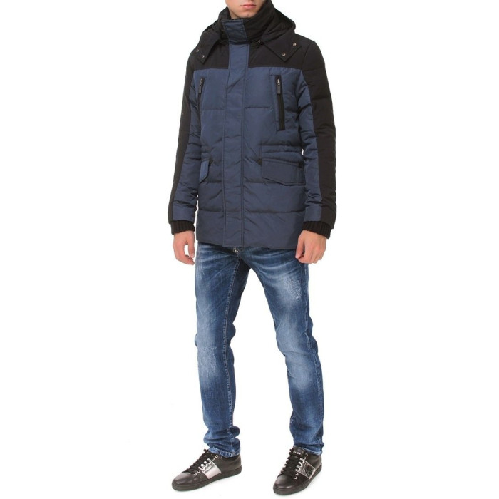 Мужской пуховик Trussardi синий 5271101