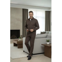 Мужской спортивный костюм Brunello Cucinelli коричневый 233-09