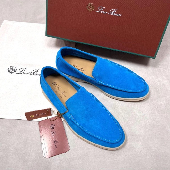 Мужские лоферы Loro Piana голубые 5444-1