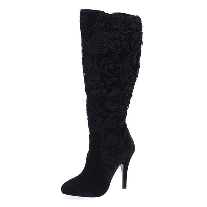 Женские сапоги Dolce&Gabbana черные 1088-1
