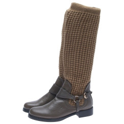 Женские сапоги Gucci зеленые 328-617