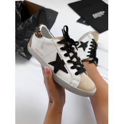 Жіночі кросівки GG Super-Star Leopard/Black Glitter Star Premium