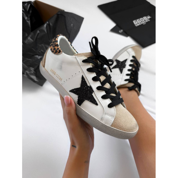 Жіночі кросівки GG Super-Star Leopard/Black Glitter Star Premium