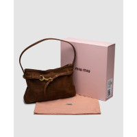 Жіноча сумка Miu Miu Aventure Nappa Leather Bag Brown Suede Premium