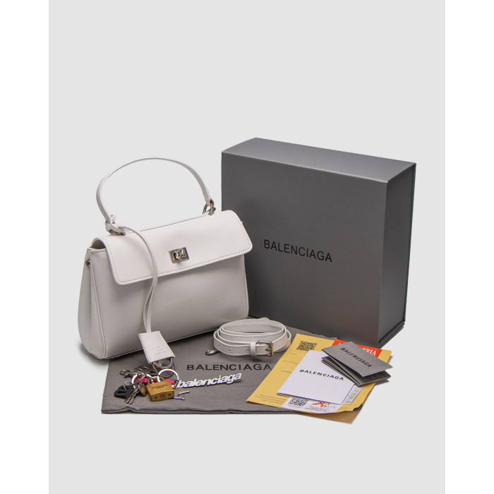 Жіноча сумка Balenciaga Rodeo Mini White/Silver Premium
