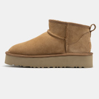Жіночі зимові ботинки UGG Ultra Mini Platform Chestnut Premium