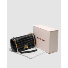 Жіноча сумка Michael Kors Tribeca Large Quilted Leather Shoulder Bag Black Premium