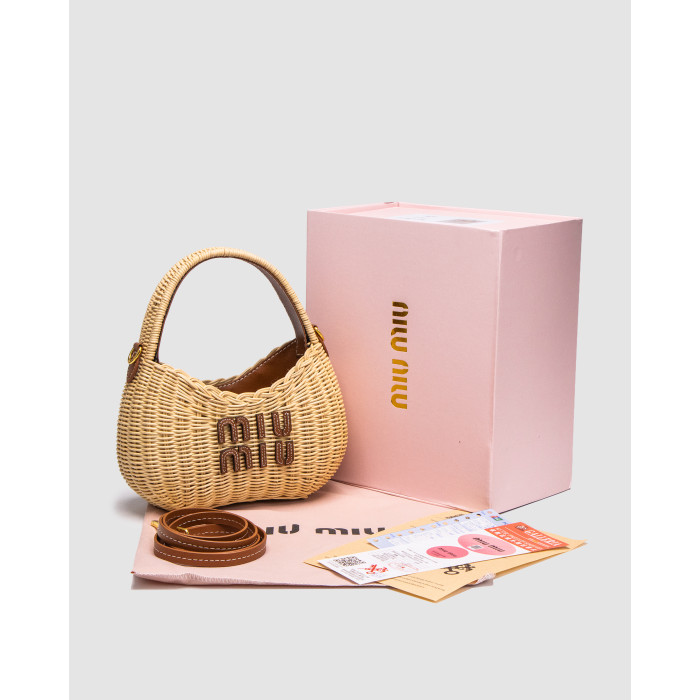 Жіноча сумка Miu Miu Wander Wicker Handbag Premium