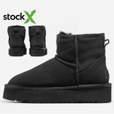 Жіночі зимові ботинки UGG Classic Mini Platform Black Premium