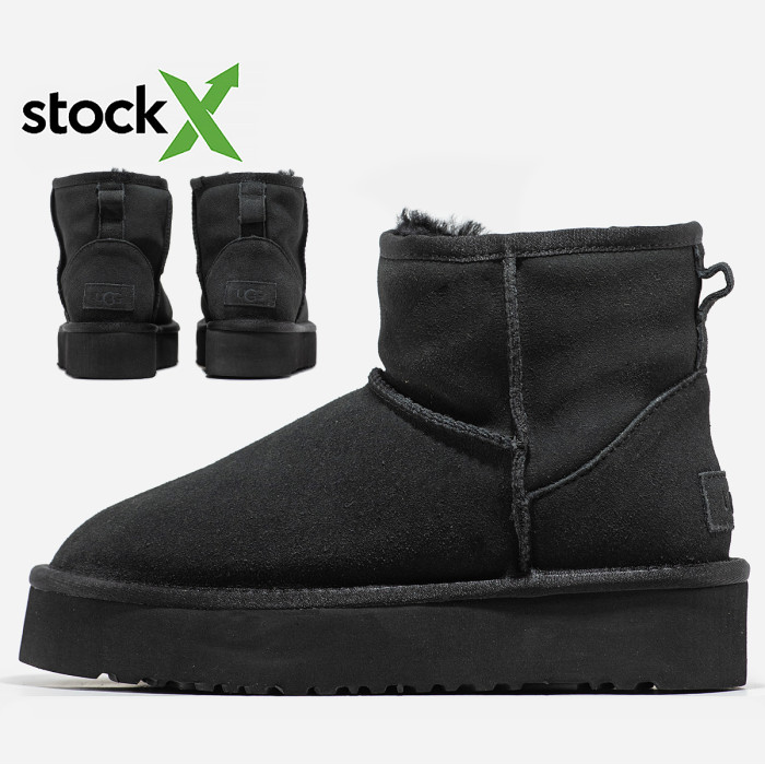 Жіночі зимові ботинки UGG Classic Mini Platform Black Premium