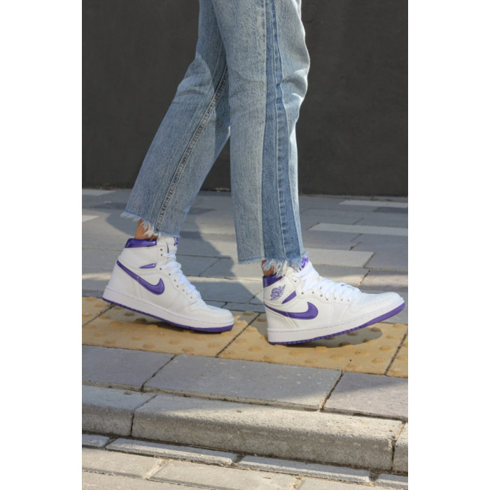 Жіночі баскетбольні кросівки Nike Air Jordan 1 Retro High Court Purple
