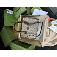 Жіноча сумка Gucci Ophidia Leather-Trimmed Monogrammed Coated-Canvas Tote Bag Premium