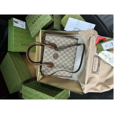 Жіноча сумка Gucci Ophidia Leather-Trimmed Monogrammed Coated-Canvas Tote Bag Premium