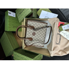 Жіноча сумка Gucci Ophidia Leather-Trimmed Monogrammed Coated-Canvas Tote Bag Premium