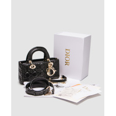 Жіноча сумка Christian Dior Lady D-Joy Small Bag Black Premium